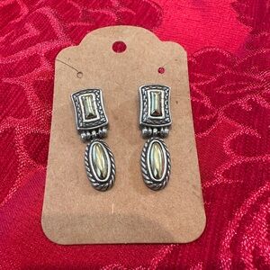 Brighton Silver and Gold Earrings